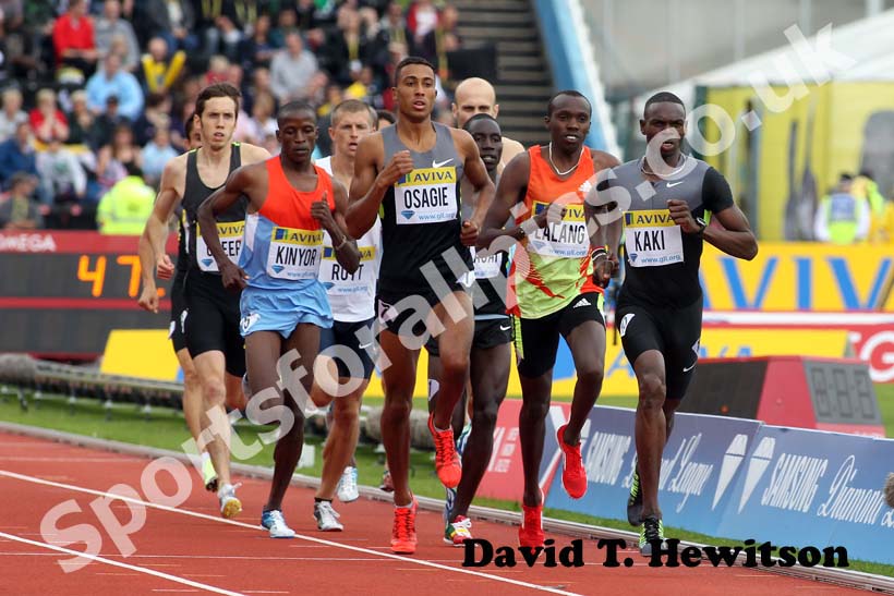 AAndrew Osagie with the leading bunch in the 800 metres, 2012 Samsung Diamond League, Crystal Palace, London.